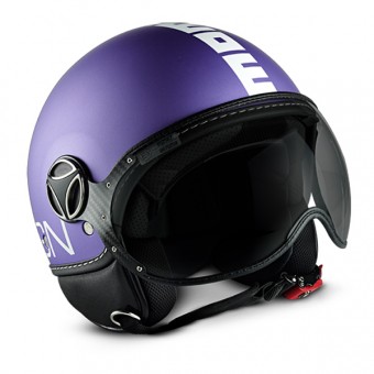 Casque Jet Momo Design Fighter II Violet Mat Blanc 11