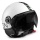 Casque Jet Momo Design Fighter II Blanc Brillant Noir 7