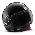 Casque Jet Momo Design Fighter II Noir Brillant Chrome 2