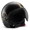 Casque moto Momo Design Fighter II Noir Brillant Or 1