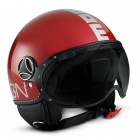 Casque Jet Momo Design Fighter II Rouge Cerise Argent 12