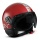 Casque Jet Momo Design Fighter II Rouge Cerise Argent 12