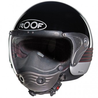 Casque Jet Roof Sphair Noir Brillant
