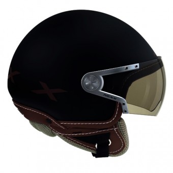Casque Jet Nexx X60 Rap Noir Marron
