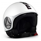 Casque Jet Momo Design Minimomo Blanc Noir Metal