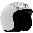 Casque Jet Dmd Vintage Blanc Skull Silver Casque Jet Dmd Vintage Blanc Skull Silver