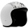 Casque Jet Dmd Vintage Blanc Skull Silver