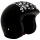 Casque Jet Dmd Vintage Skull Noir Blanc