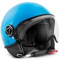 Casque moto Momo Design FGTR Glam Bleu Clair