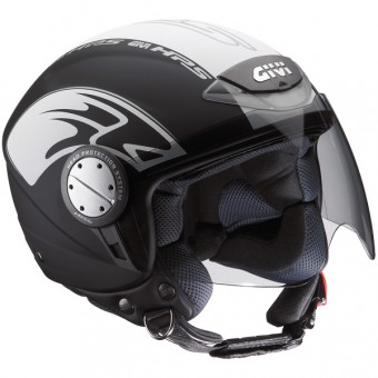 Casque Jet Givi 10.4. F Tribal Noir Blanc