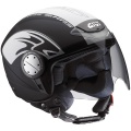 Casque Jet Givi 10.4. F Tribal Noir Blanc