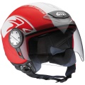 Casque Jet Givi 10.4. F Tribal Rouge Blanc