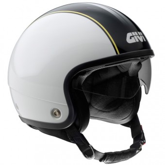 Casque Jet Givi X-05 Cafe Race Blanc Noir
