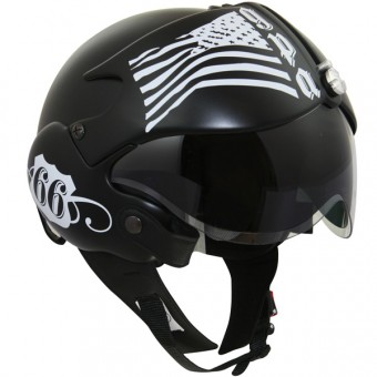 Casque Jet GPA Aircraft 66 Noir Mat
