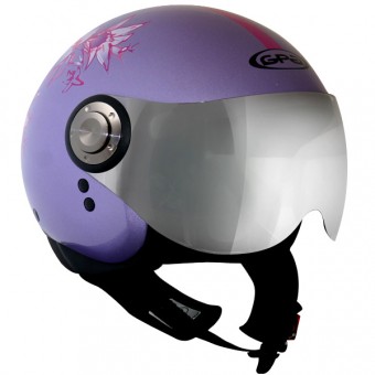 Casque Jet GPA Flower 2 Parme