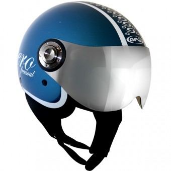 Casque Jet GPA New Aero Bleu Metal