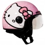 Casque Jet Hello Kitty Candy - Rose Blanc