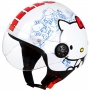 Casque Jet Hello Kitty Tatoo Blanc