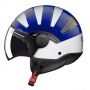 Casque Jet IDI Zero Due Blanc Cover Bleu