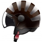 Casque Jet IDI Zero uno Gris mat cover marron