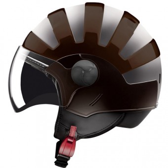 Casque Jet IDI Zero uno Gris mat cover marron