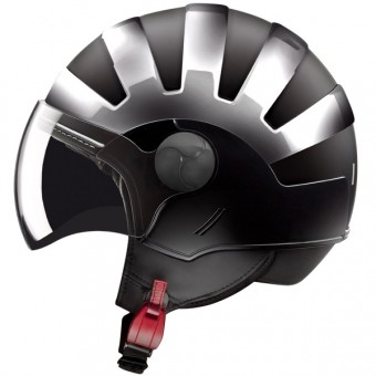 Casque Jet IDI Zero uno Noir mat cover gris