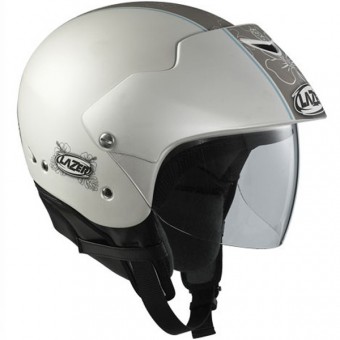 Casque Jet Lazer Be-Bop Kalua blanc bleu