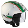 Casque Jet Lazer Be-Bop Stripes Blanc