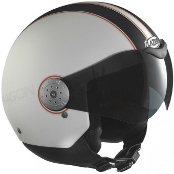 Casque Jet Lazer Rider Dragon US blanc noir