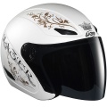 Casque moto Lazer Tempo Arabesque Blanc Mat