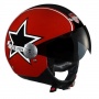 Casque Jet Lazer Rider Dragon Retro Rouge