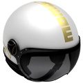 Casque Jet Momo Design Fighter II Blanc Mat Or 5
