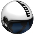 Casque Jet Momo Design Fighter II Blanc Brillant Noir 7