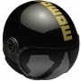 Casque Jet Momo Design Fighter II Noir Brillant Or 1
