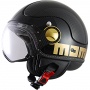 Casque Jet Momo Design Komposit Carbone Noir Metal Or