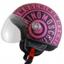 Casque Jet Moschino Logo Rose Mat