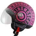 Casque Jet Moschino Logo Rose Mat