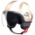 Casque Jet Moschino Peace and Love Blanc Or