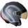 Casque moto Jet X60 Runner Silver Rouge