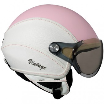 Casque Jet Nexx X60 Vision Vintage blanc rose