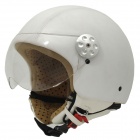 Casque Jet MT Retro Leather Blanc