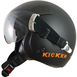 Casque moto Jet Kicker Noir Mat