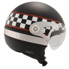 Casque Jet Roof RO4 Pacer Noir Mat Damier