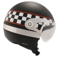 Casque moto Roof RO4 Pacer Noir Mat Damier