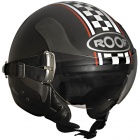 Casque Jet Roof RO6 Winner Noir Mat Damier