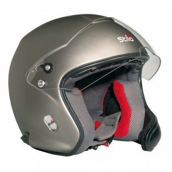 Casque moto Jet WRC moto acier mat