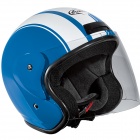Casque Jet Stormer Sun Strip Bleu Blanc