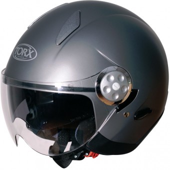 Casque moto Jet Madison Silver Mat