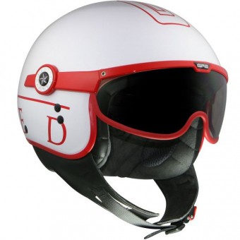 Casque Jet GPA United Blanc Rouge