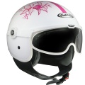 Casque moto GPA United Flower Blanc